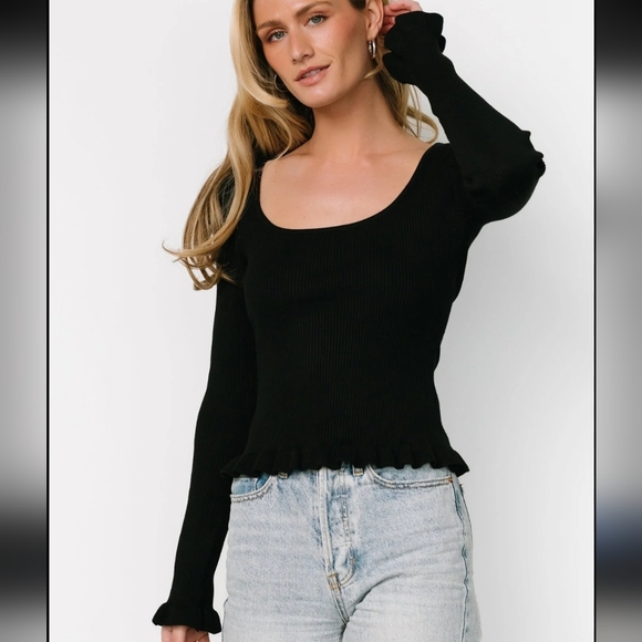 Baltic Born Tops - Baltic Born Slate Blue Tayla Knit Top Size XL New